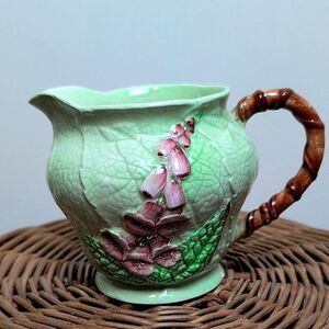 Vintage Carlton Ware Foxglove Milk Jug Creamer Pitcher MCM Made In England